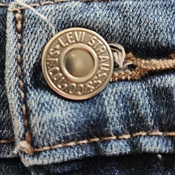 Levi's Slimming Straight Medium Blue Denim Jeans, Size 31 (12) - Picture 5 of 11